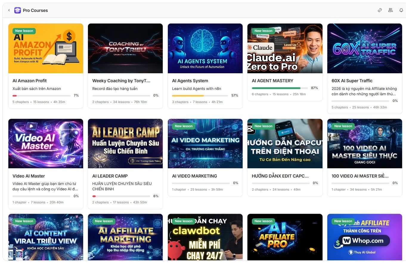AI Freedom Builders — Khoá học bên trong cộng đồng